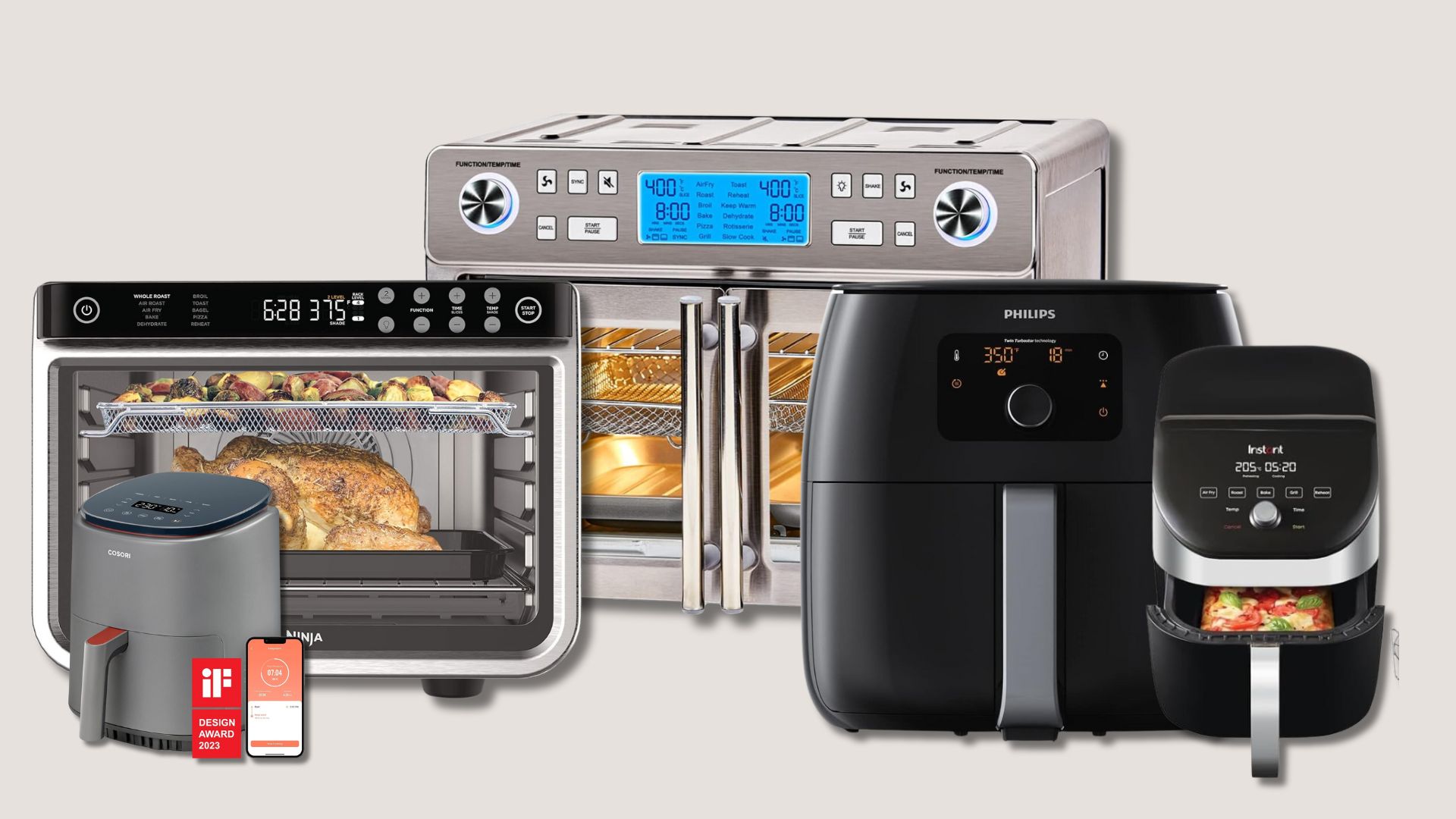 Multi-function air fryer options