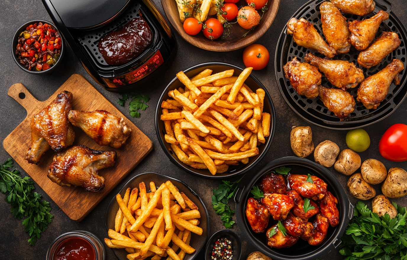 food recipe cooked in an air fryer