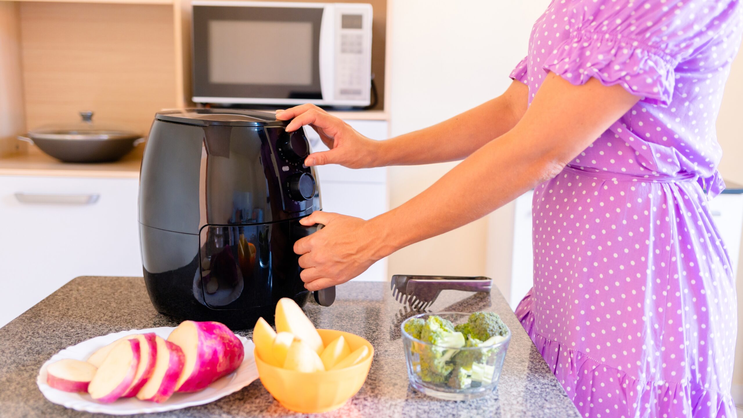 opening an air fryer